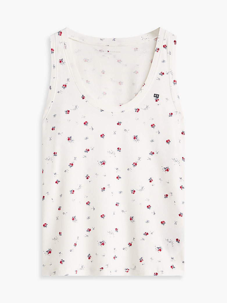 Tommy Hilfiger | Essential Print Pyjama Tank Top | Berlitz Floral Ecru
