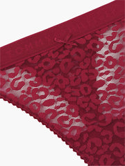 Tommy Hilfiger | Leopard Lace Bikini Brief | Rouge