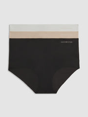 Tommy Hilfiger | 3 Pack Logo Microfibre Shorts | Ivory/ Misty Blush/ Black