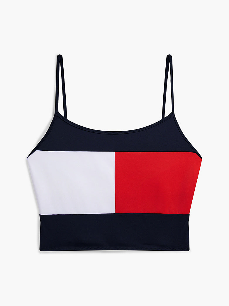 Tommy Hilfiger | Signature Colour-Blocked Tankini Top | Dark Night Navy