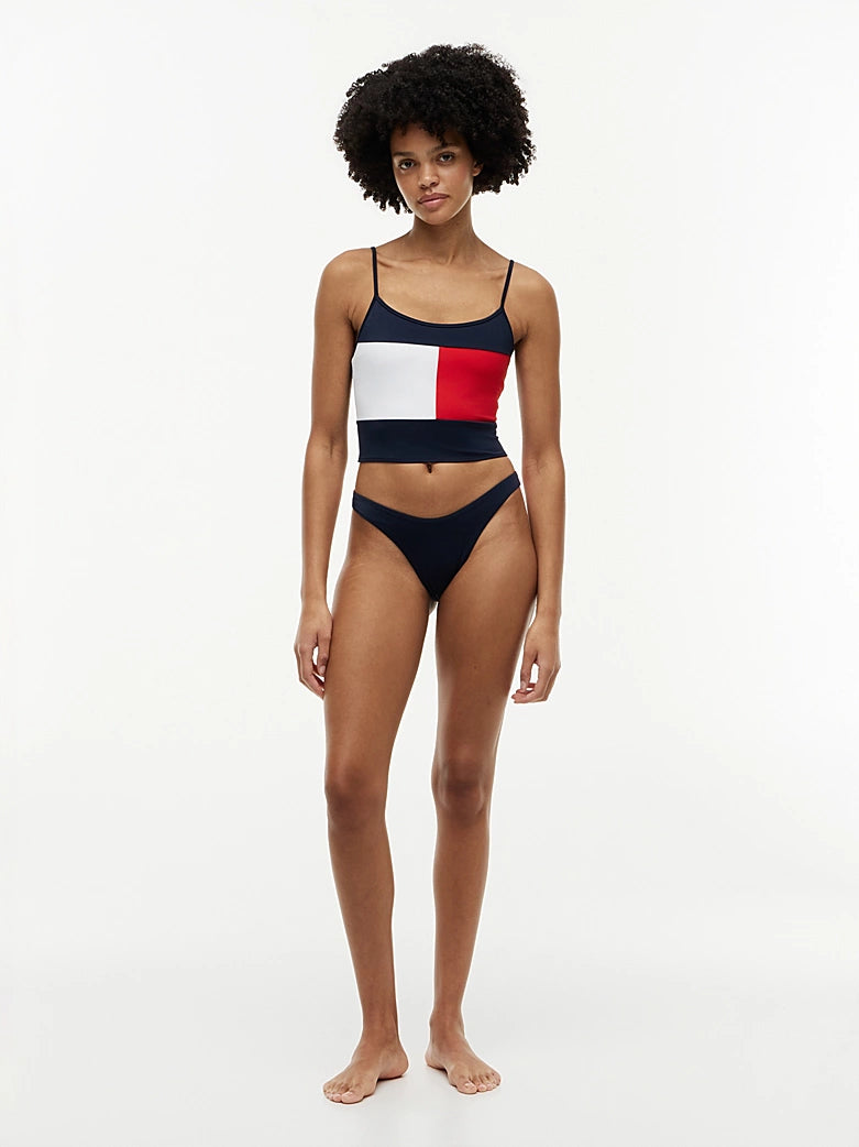 Tommy Hilfiger | Signature Colour-Blocked Cheeky Bikini Bottom | Dark Night Navy