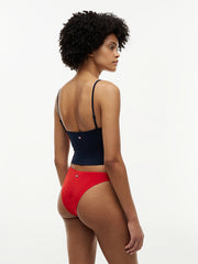 Tommy Hilfiger | Signature Colour-Blocked Cheeky Bikini Bottom | Dark Night Navy