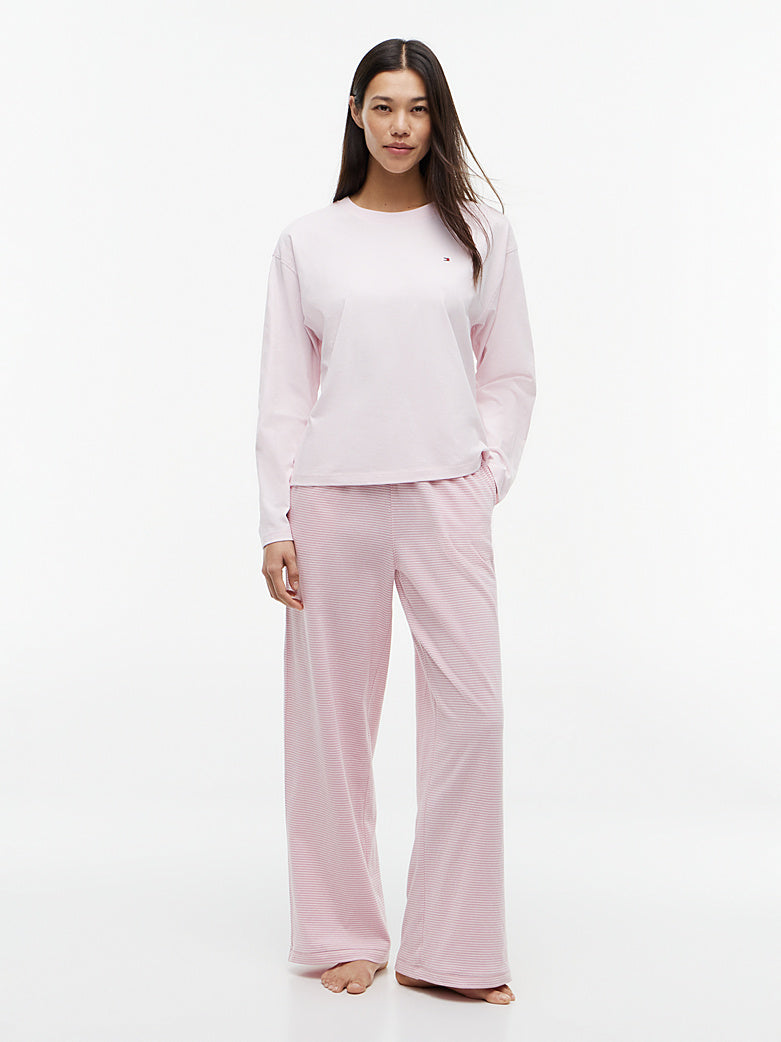Tommy Hilfiger | Essential Jersey Long Sleeve Pyjama Set |Pink