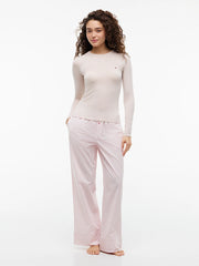 Tommy Hilfiger | Lace Long Sleeve Top | Cashmere Creme