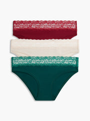 Tommy Hilfiger | Gift 3 Pack Bikini | Green\Creme\Rouge