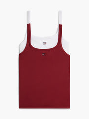 Tommy Hilfigger | 2 Pack Rhinestones Tank Top | Rouge/White