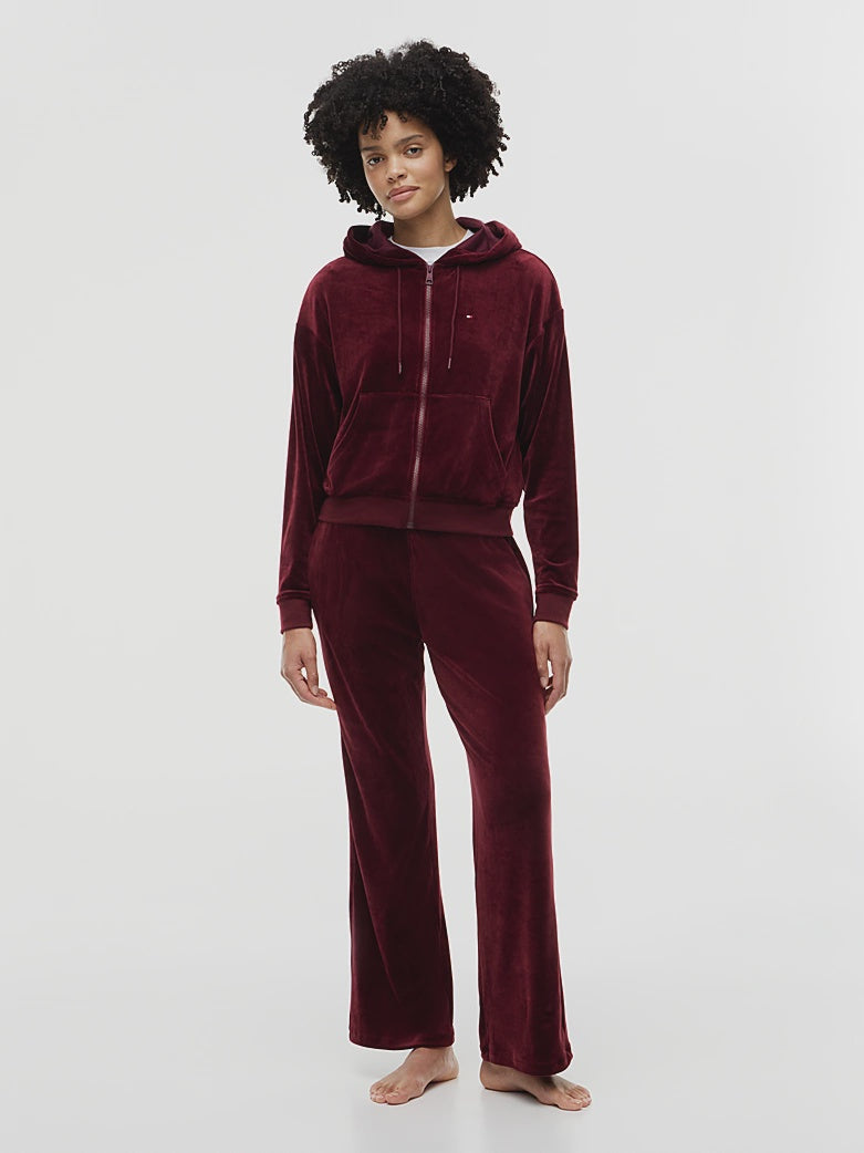 Tommy Hilfiger | Velour Track Pants & Hoodie | Burgundy