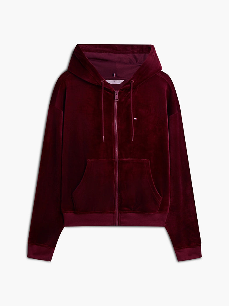 Tommy Hilfiger | Velour Track Pants & Hoodie | Burgundy