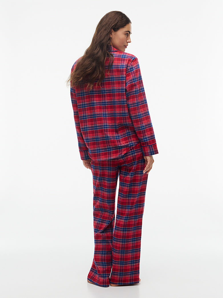 Tommy Hilfiger | Family Flannel PJ Set | Check Global Stp Regatta Red