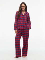 Tommy Hilfiger | Family Flannel PJ Set | Check Global Stp Regatta Red