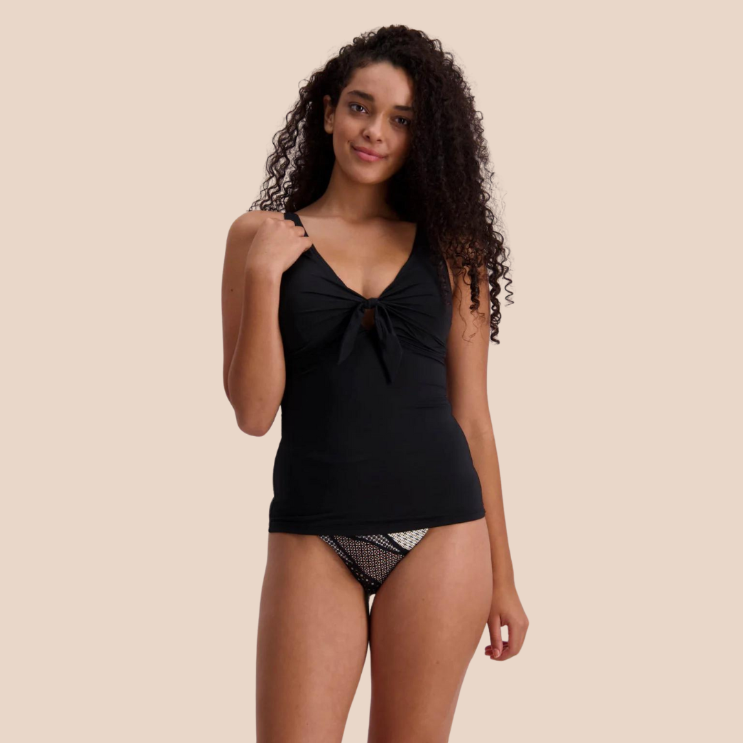 Moontide | Contours Tie Front Tankini