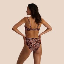 Load image into Gallery viewer, Beach Life | Rose Zebra high waist bikini bottom

