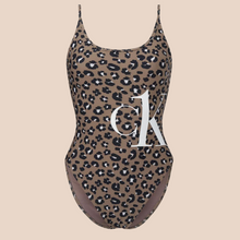 Load image into Gallery viewer, Calvin Klein | Scoop Neck Leopard Swimsuit
