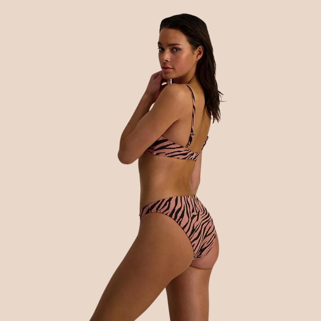 Beach Life | Rose Zebra V-detail bikini bottom