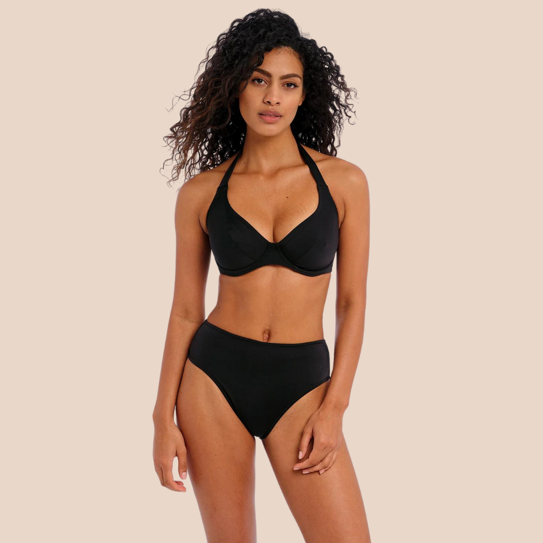 Freya | Jewel Cove High Waist Brief | Black