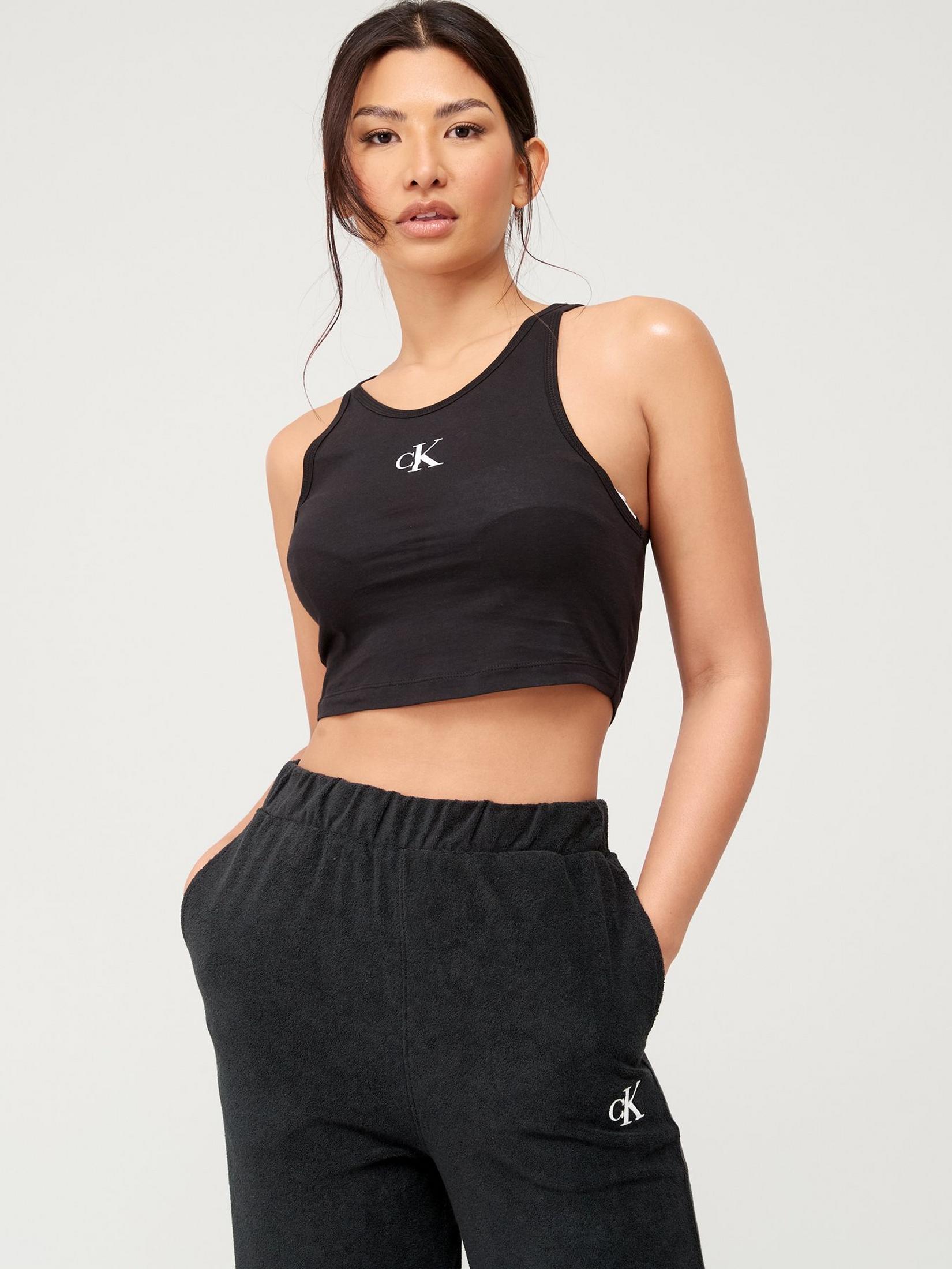 Calvin Klein | Ck Cropped Beach Tank Top | Black