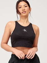 Load image into Gallery viewer, Calvin Klein | Ck Cropped Beach Tank Top | Black

