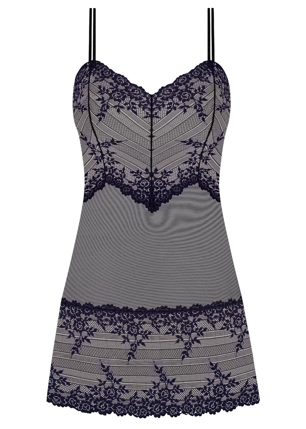 Wacoal | Embrace Lace Chemise | Black/ Night Sky