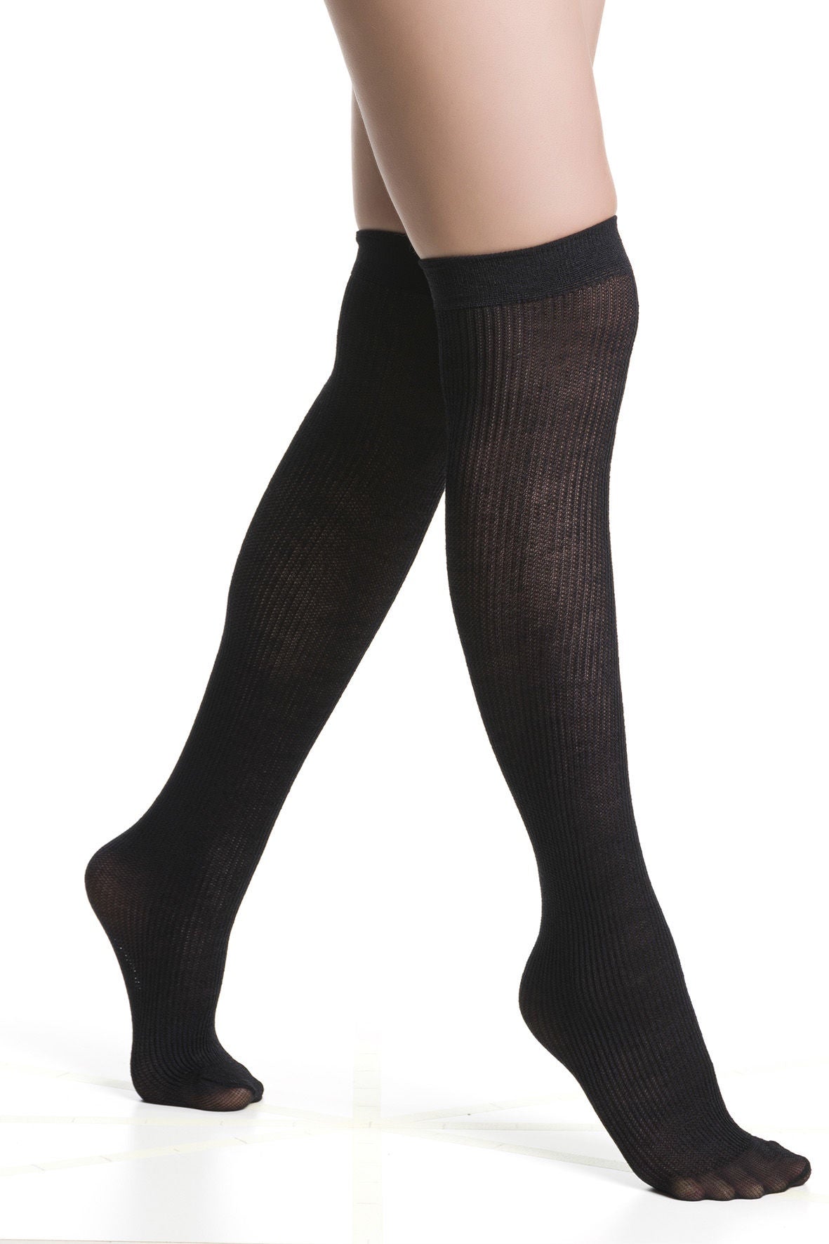 Trasparenze | Ghibli Wool Knee High Socks | Black