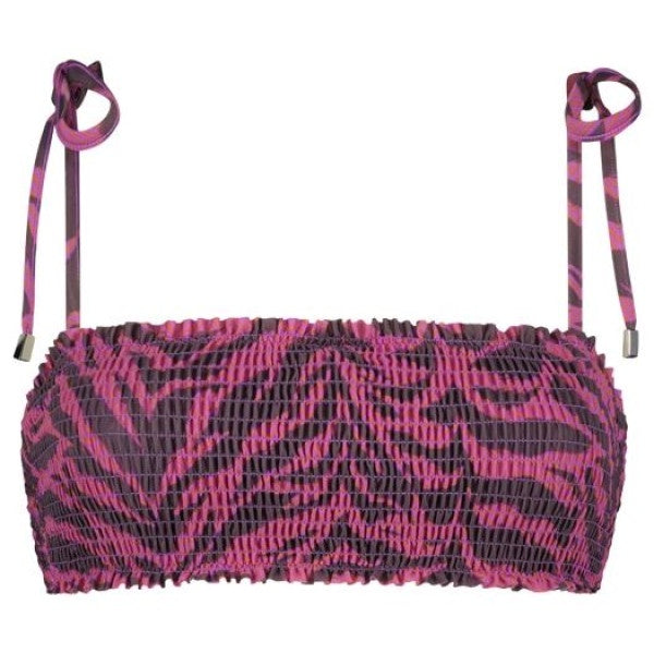 Beachlife | Bandeau Bikini Top | Zigzag Zebra