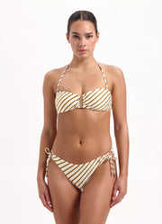 Beachlife | Spice Stripe Bandeau Bikini Top
