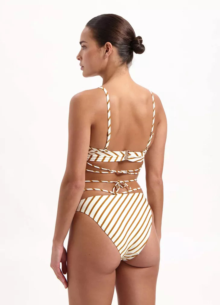 Beachlife | Spice Stripe V-detail Bikini Bottom