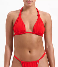 Load image into Gallery viewer, Beachlife | Fiery Red Triangle Bikini Top
