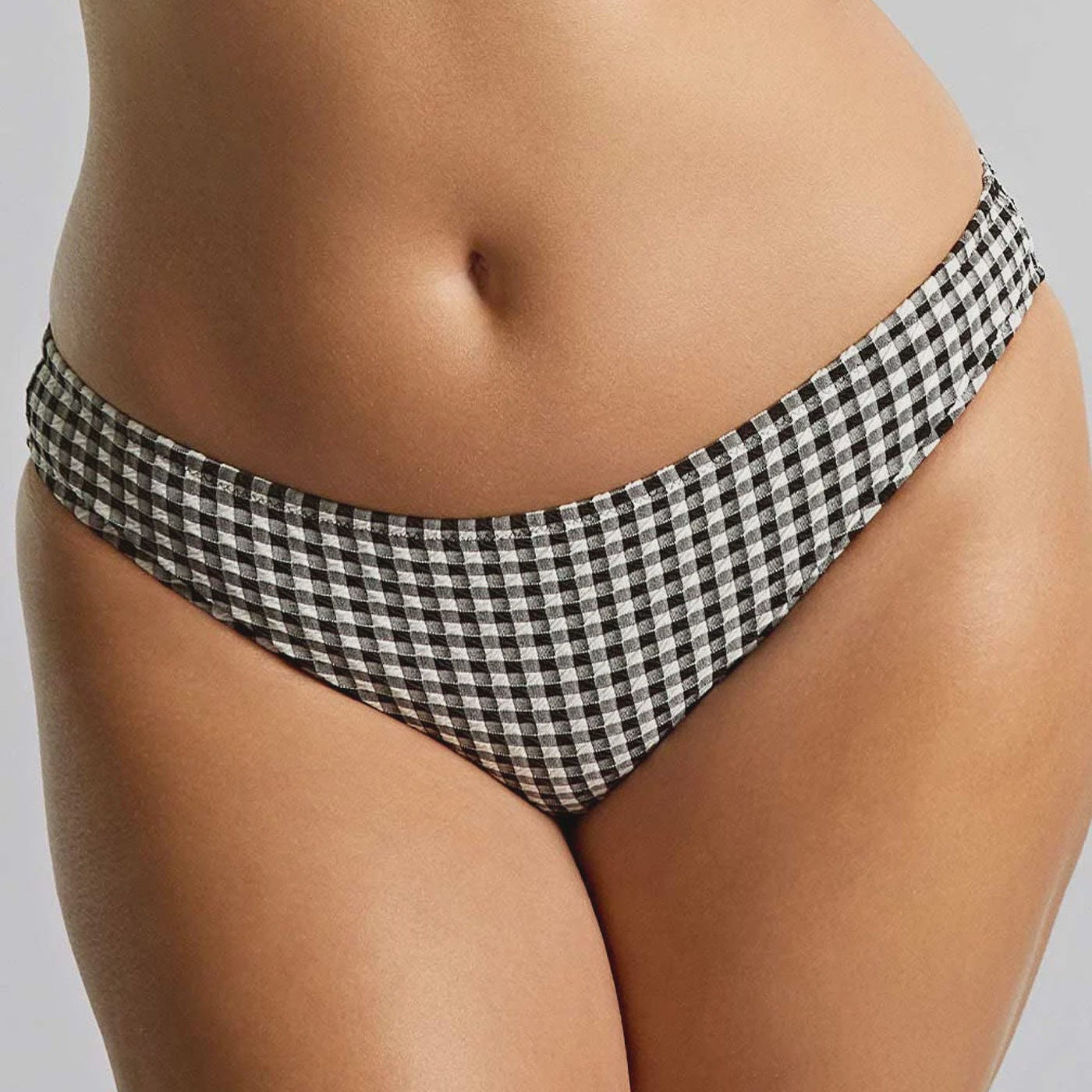 Panache | Olivia Classic Bikini Bottoms | Black Gingham