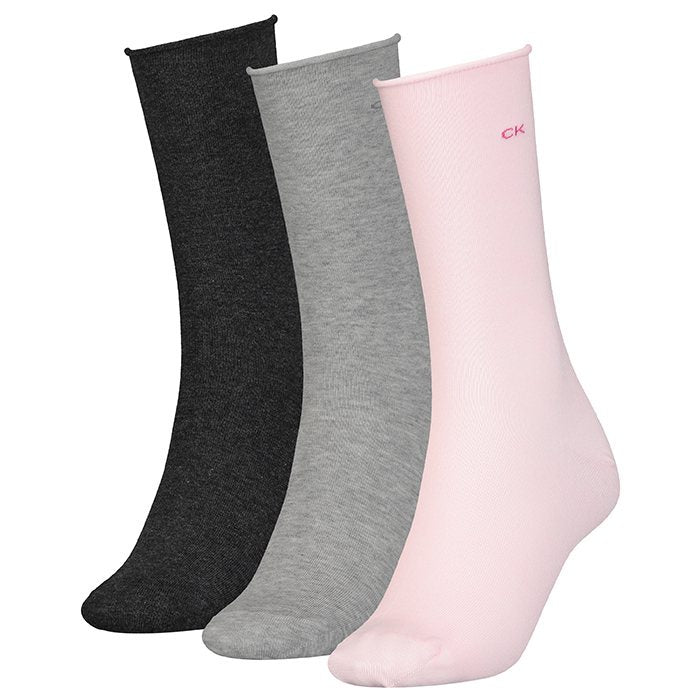 Calvin Klein | 3 Pairs Women’s Socks | Pink/Grey