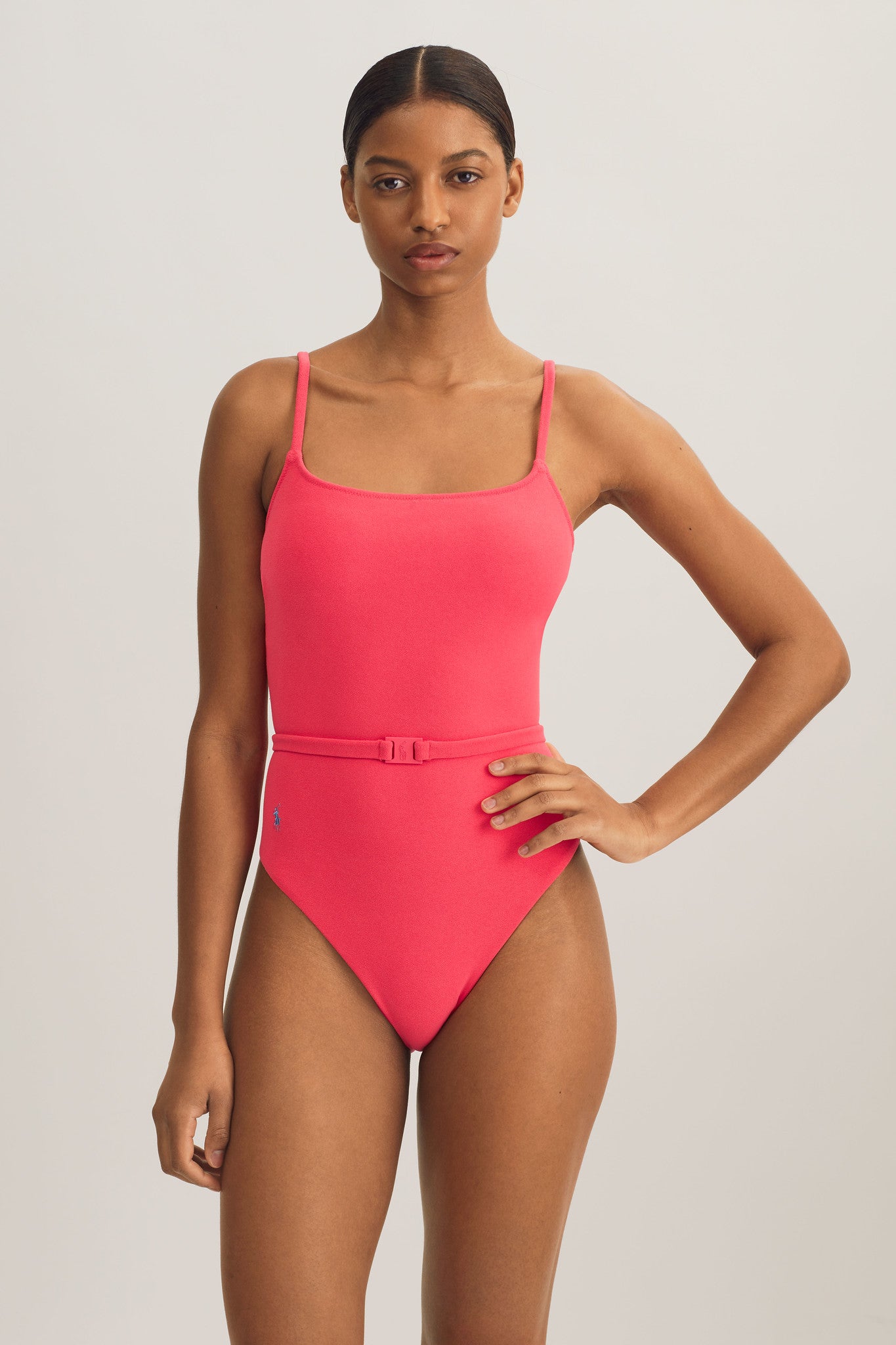 Ralph Lauren | Terry Kennedy Belted Swimsuit | Coral