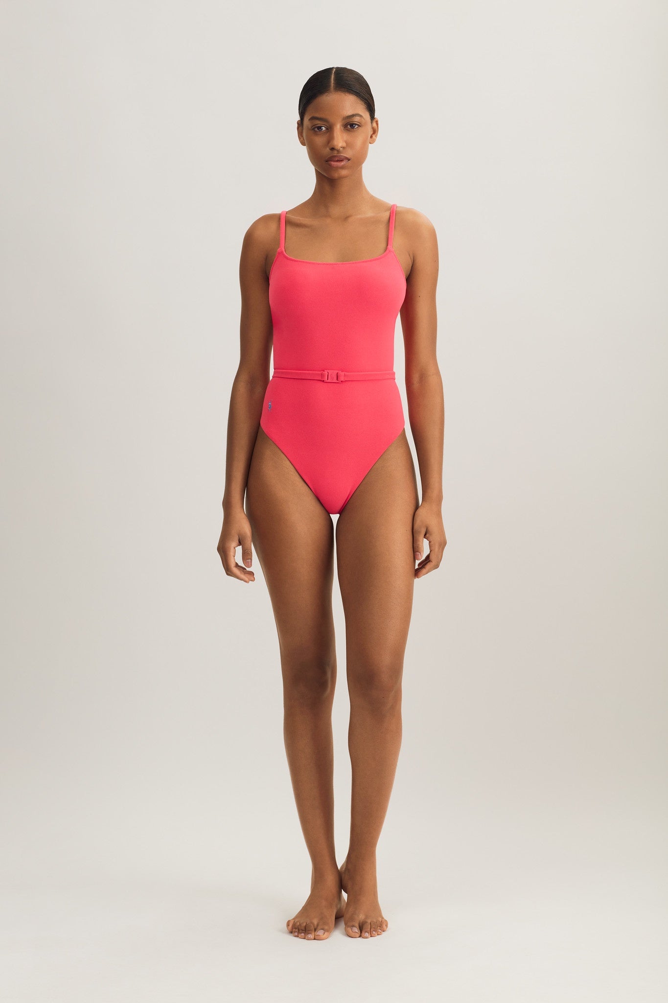 Ralph Lauren | Terry Kennedy Belted Swimsuit | Coral