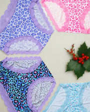 Stripe & Stare | High Rise Four Pack | Leopard