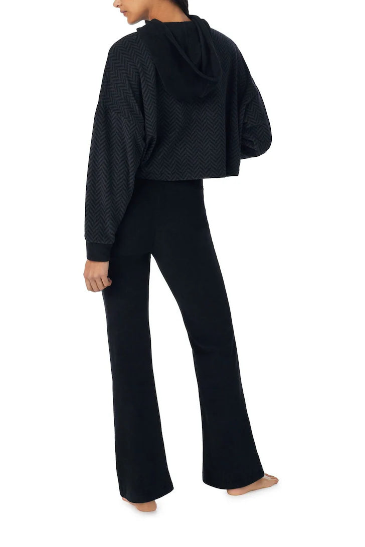 DKNY | Cropped Hoodie & Pant Set | Black