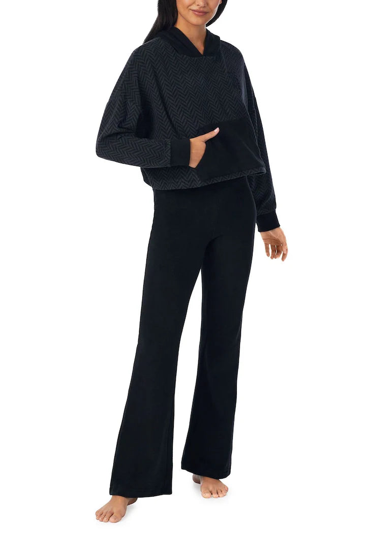DKNY | Cropped Hoodie & Pant Set | Black