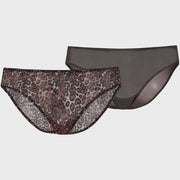 Puma | 2 Pack Animal Mesh Briefs | Black Combo