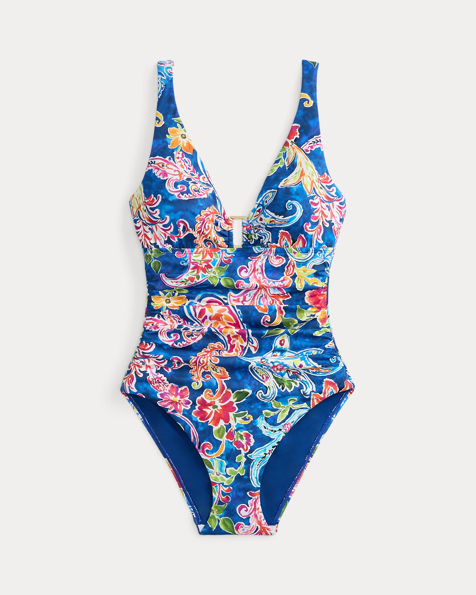 Ralph Lauren | Paisley Ring-Front Swimsuit | Multi