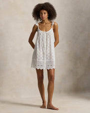 Polo Ralph Lauren | Cotton Eyelet Mini Nightdress | Cloud White