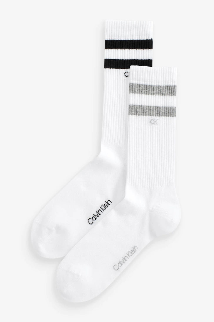 Calvin Klein | 2 Pack Striped Crew Socks MENS