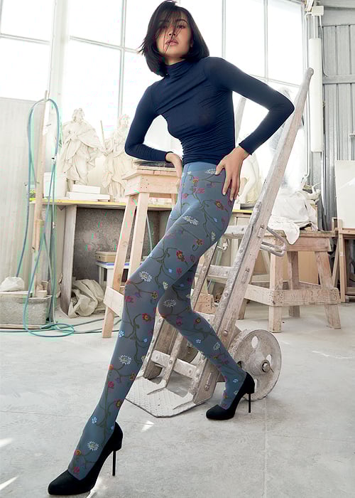 Trasparenze | Platino Tights | Denim