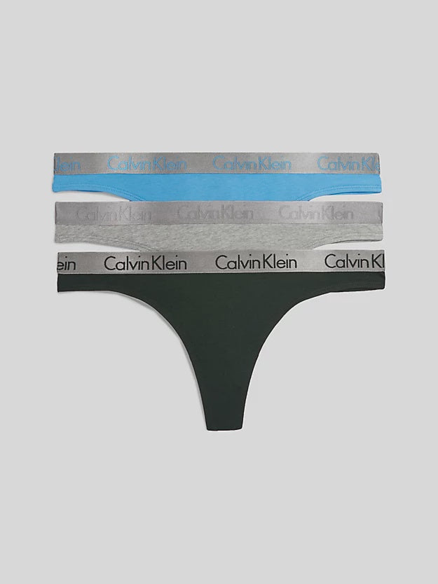 Buy Calvin Klein Grey Radiant Cotton Thongs 3 Pack from Next Austria