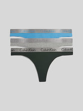 Load image into Gallery viewer, Calvin Klein | 3 Pack Thong | Blue/Grey
