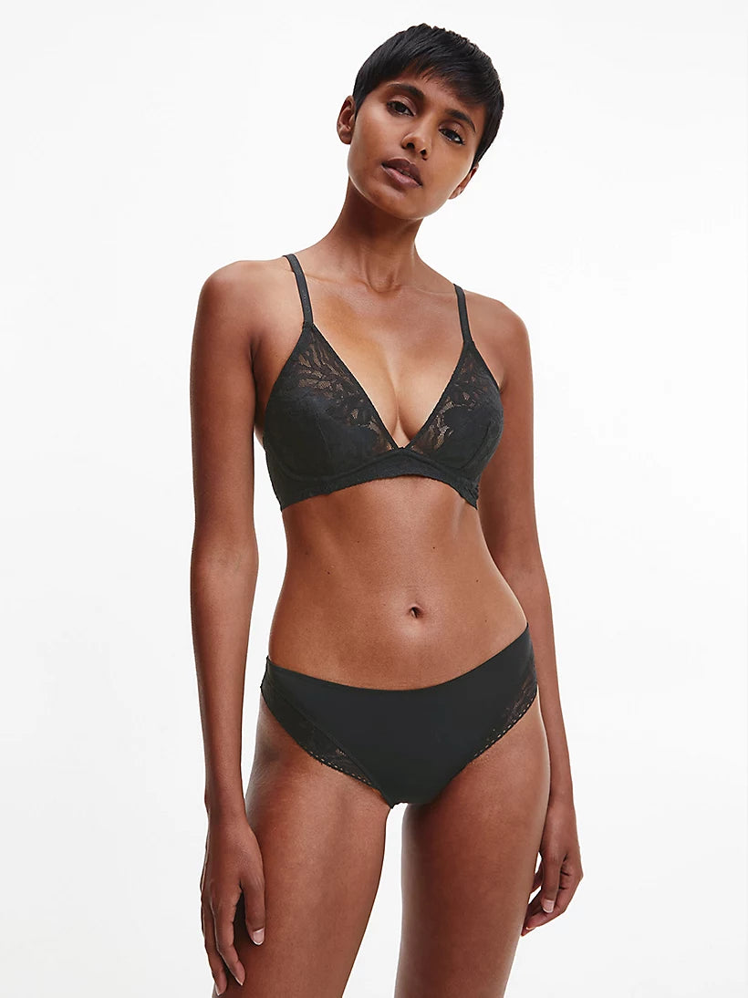 Calvin Klein | Plunge Bra Soft Lace | Black