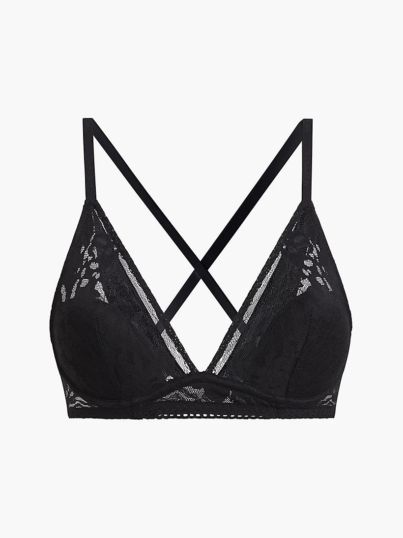 Calvin Klein | Plunge Bra Soft Lace | Black