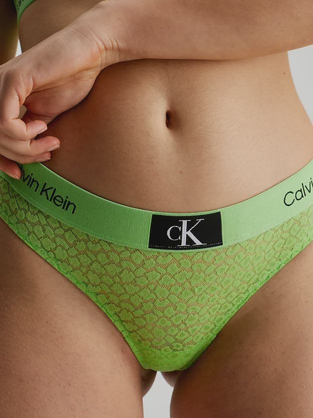 Calvin Klein | CK96 Lace Thong | Fabulous Green