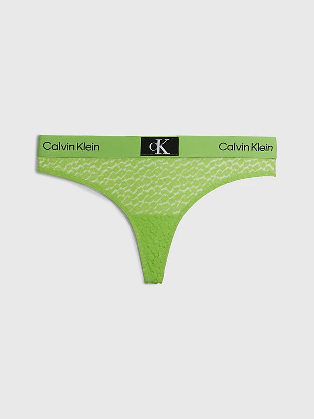Calvin Klein | CK96 Lace Thong | Fabulous Green