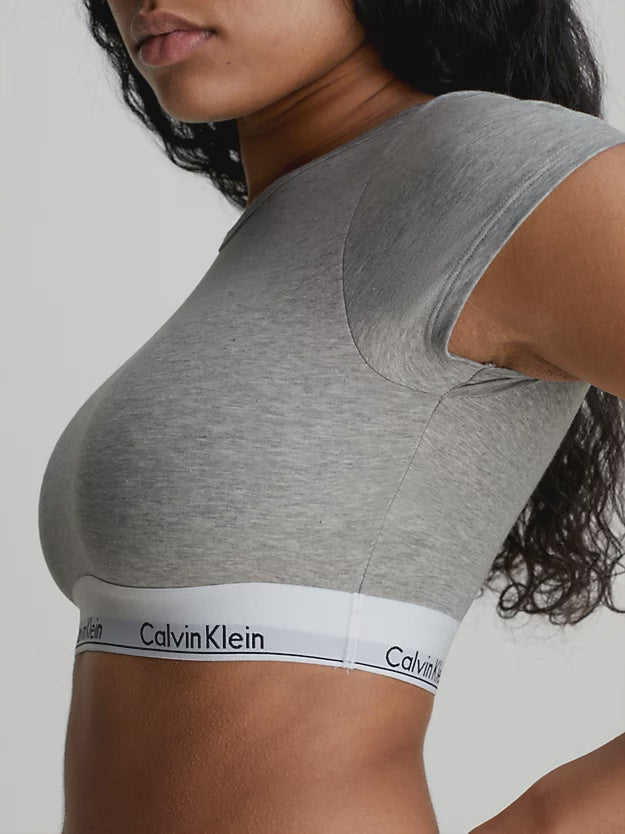 Calvin Klein | T-Shirt Bralette | Grey Heather