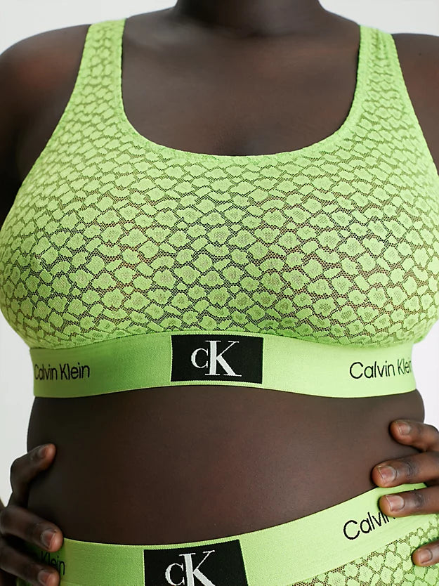 Calvin Klein | CK96 Unlined Bralette | Fab Green