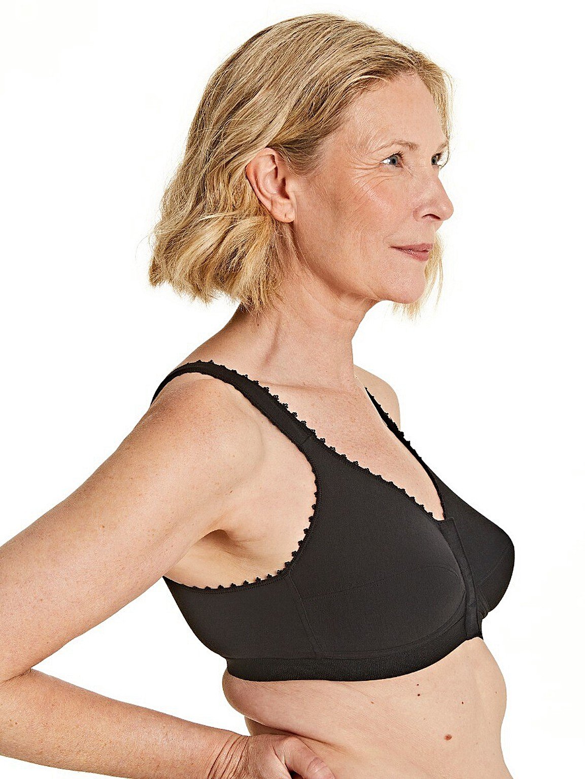 Royce | Front Fastening Comfi Bra | Black