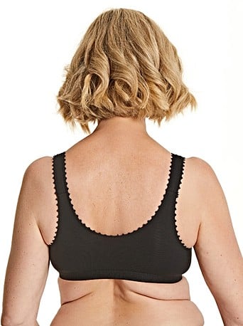 Royce | Front Fastening Comfi Bra | Black