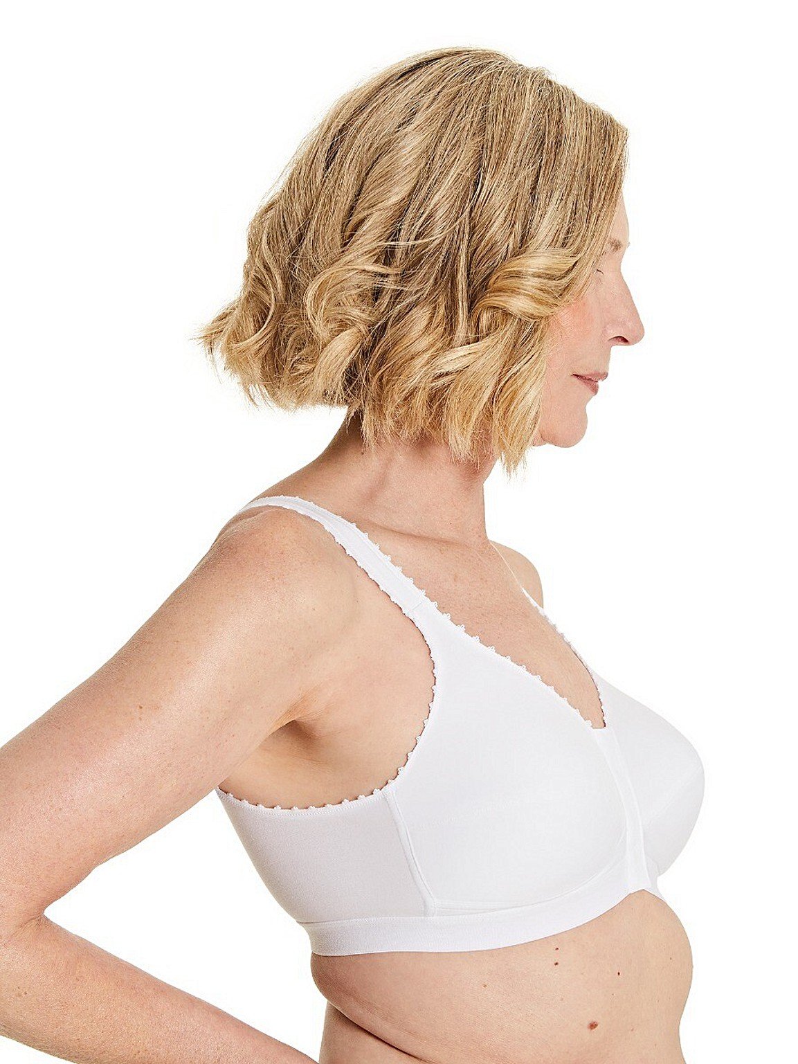 Royce | Front Fastening Comfi Bra | White